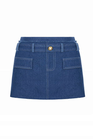 DENIM TWEED MINI SKIRT