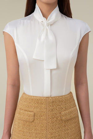 GOLD TWEED A-LINE SKIRT