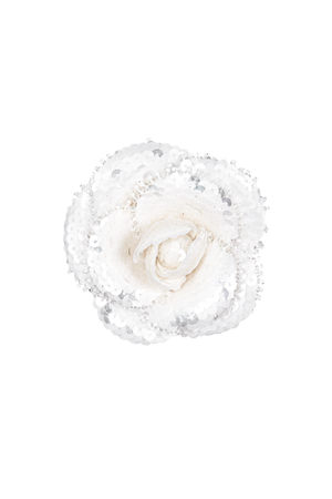 BEADED FLOWER BROOCH