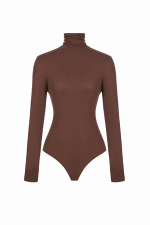 BROWN JERSEY BODYSUIT