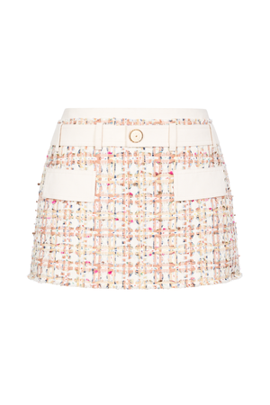 PINK TWEED MINI SKIRT