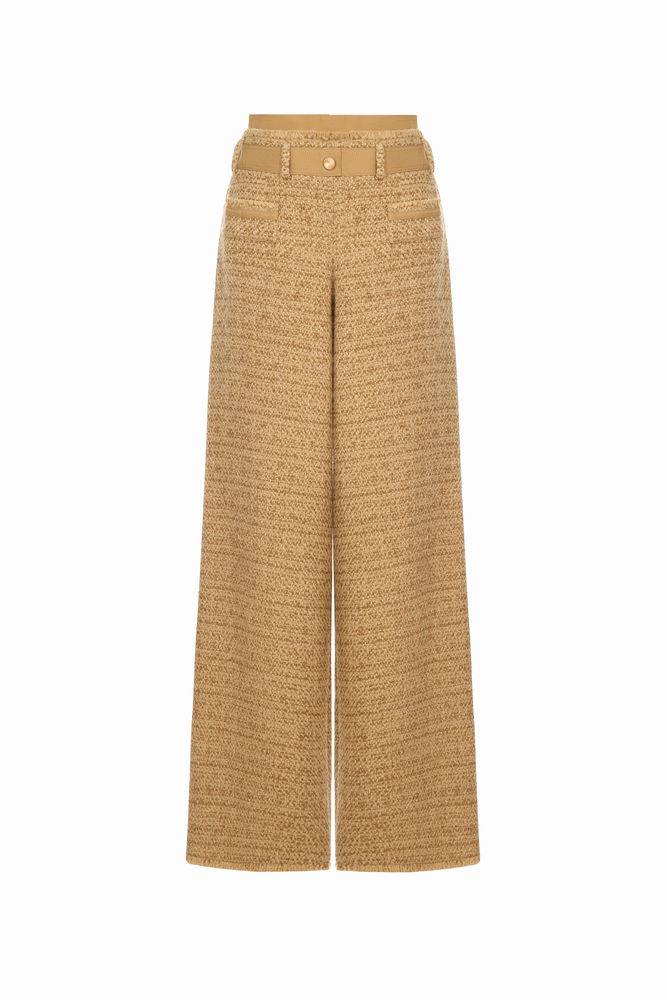 GOLD TWEED TROUSERS