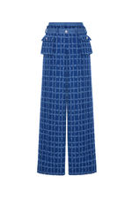 DENIM TWEED TROUSERS