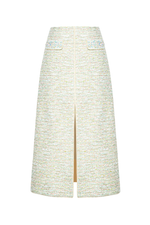 MINT TWEED A-LINE SKIRT