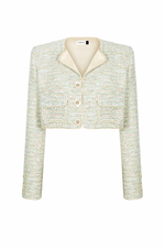MINT TWEED CROP JACKET