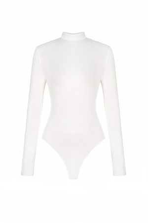 WHITE JERSEY BODYSUIT