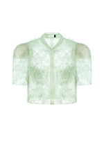 Mint Beaded Lace Top