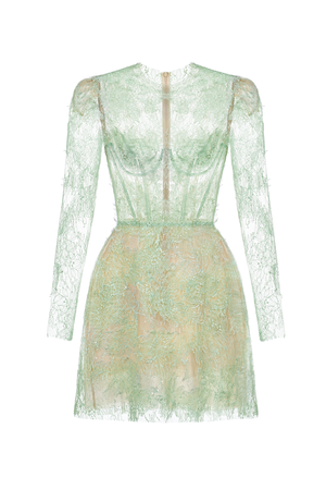 Mint Beaded Lace Dress
