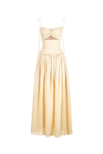 Linen Convallaria Maxi Dres
