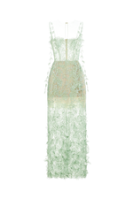 Mint Beaded Lace Pencil Dress