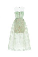 Mint Beaded Lace Mini Dress