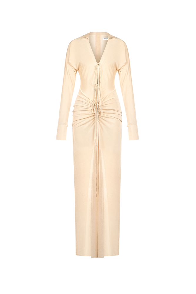 Apricot Jersey Maxi Dress