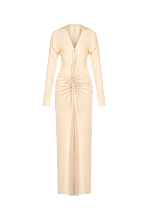 Apricot Jersey Maxi Dress