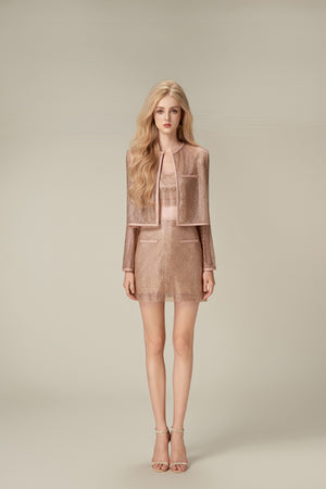 Apricot Rhinestone Skirt