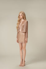 Apricot Rhinestone Skirt