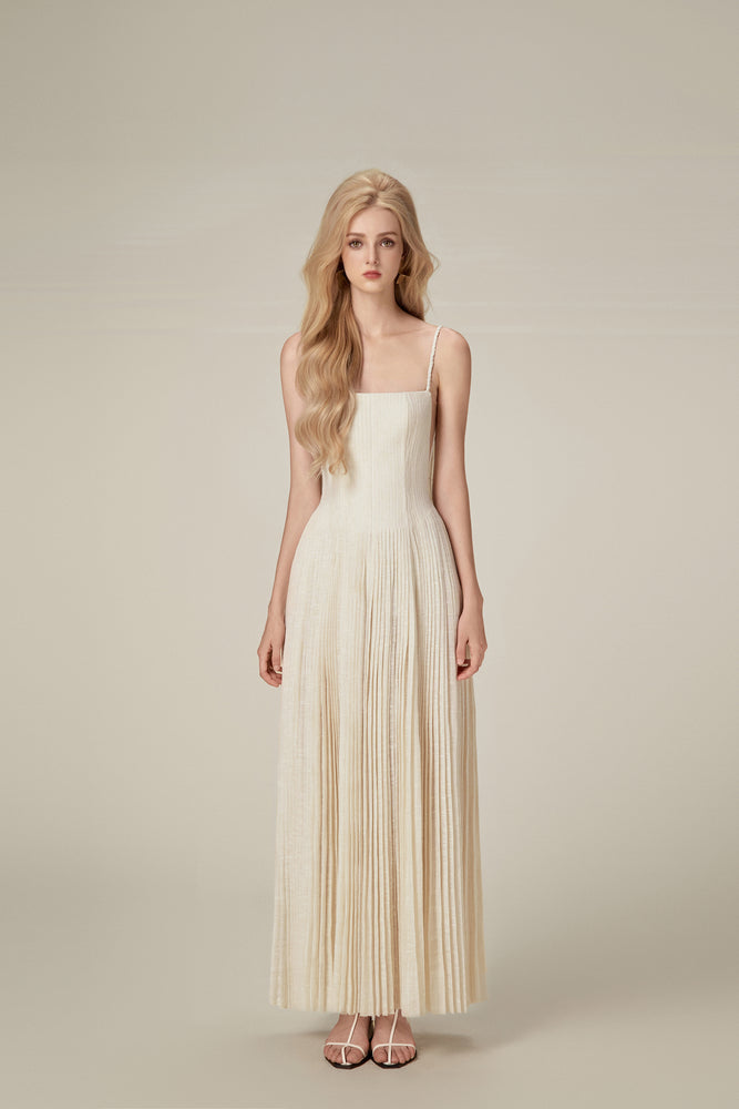 
            
                Load image into Gallery viewer, White Linen Maxi Dress
            
        
