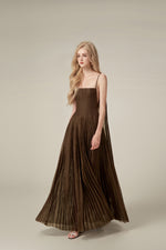 Chocolate Linen Maxi Dress