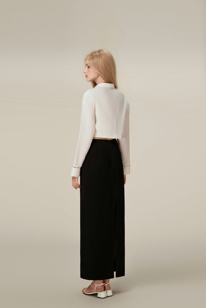 White Convallaria Black Skirt