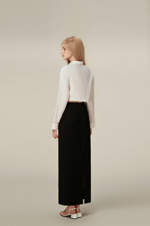 White Convallaria Black Skirt