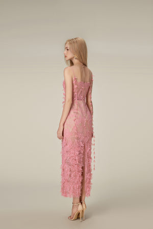 
            
                Load image into Gallery viewer, Pink Beaded Lace Pencil Dress
            
        