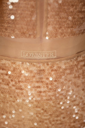 Honey Beaded Mesh Skirt