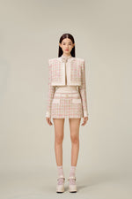 PINK TWEED MINI SKIRT