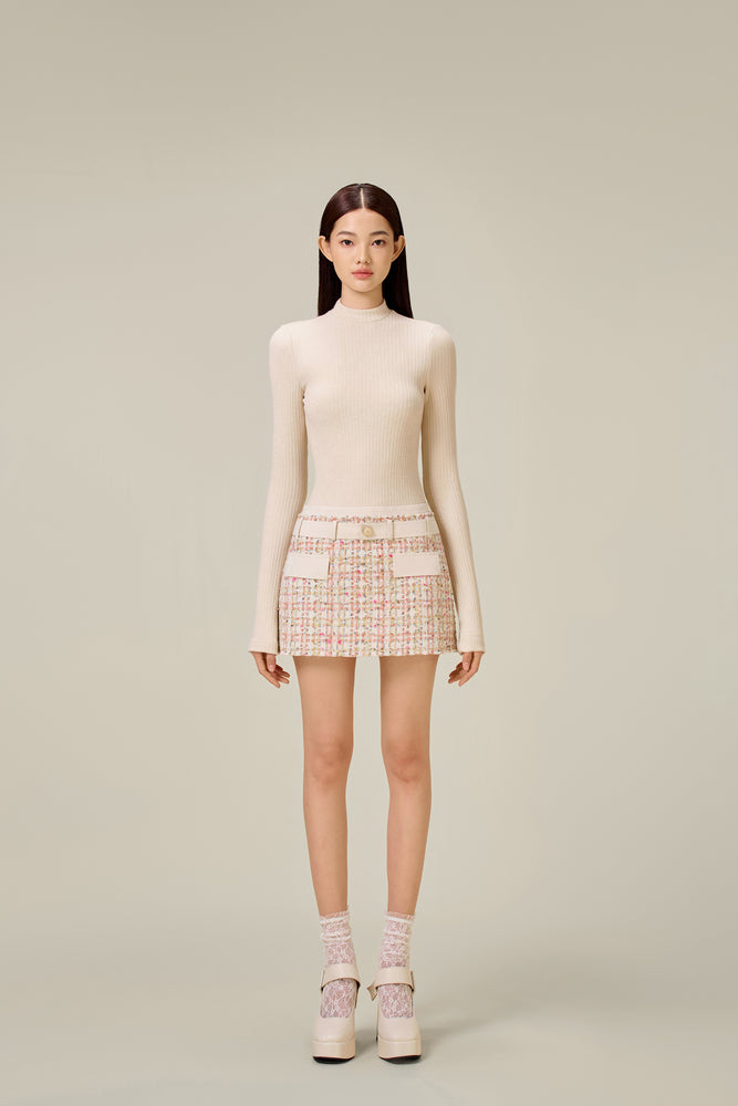 BEIGE JERSEY BODYSUIT