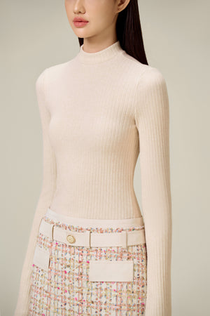 BEIGE JERSEY BODYSUIT
