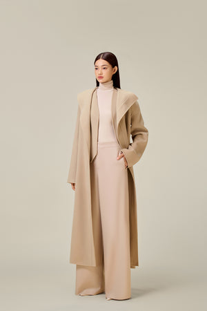 GREY DOUBLE - FACED TRENCH COAT