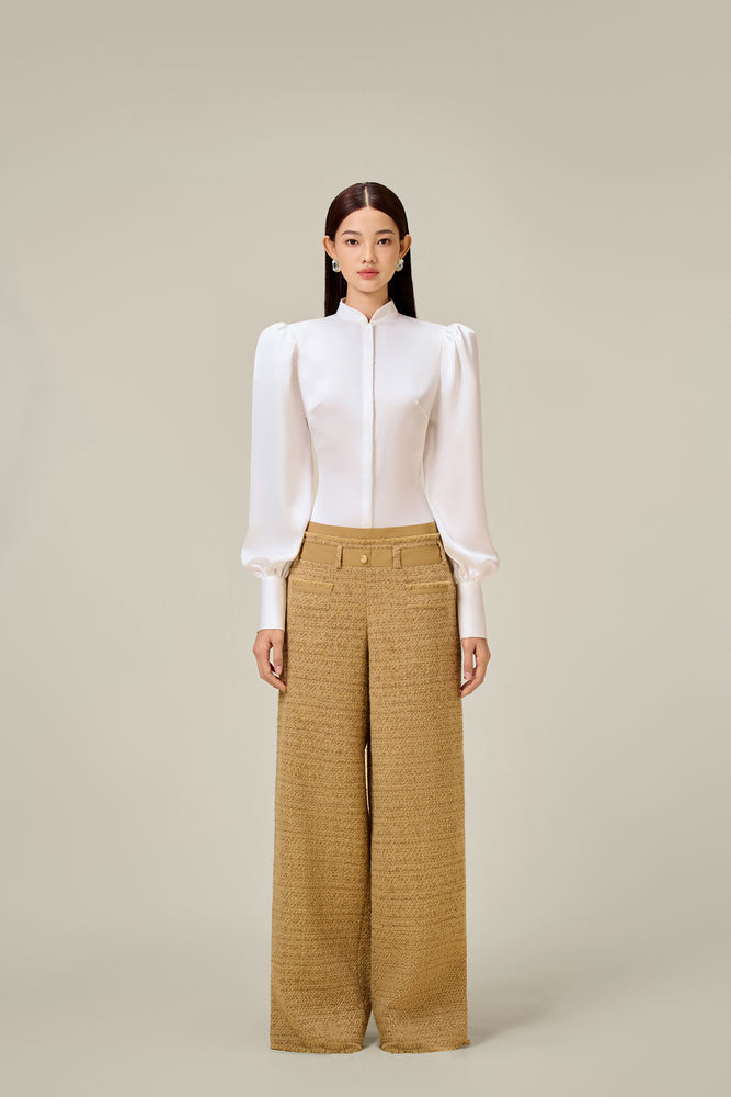 GOLD TWEED TROUSERS