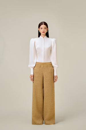 GOLD TWEED TROUSERS