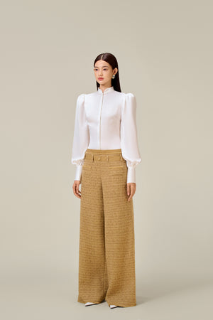 GOLD TWEED TROUSERS