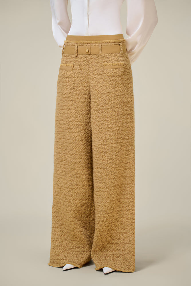 GOLD TWEED TROUSERS