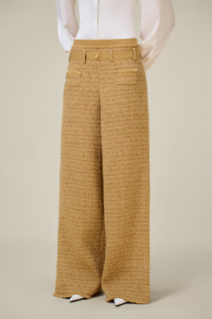 GOLD TWEED TROUSERS