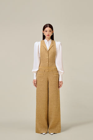 
            
                Load image into Gallery viewer, GOLD TWEED WAISTCOAT
            
        