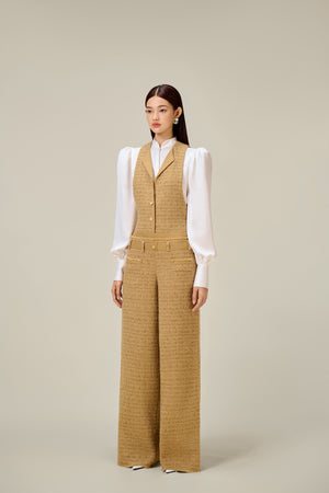 GOLD TWEED TROUSERS