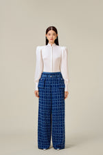 DENIM TWEED TROUSERS