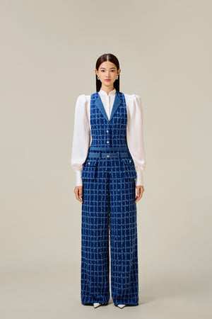 DENIM TWEED WAISTCOAT