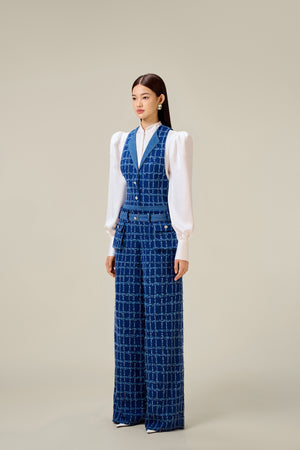 DENIM TWEED WAISTCOAT