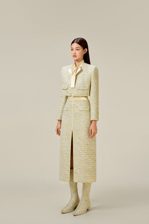 MINT TWEED CROP JACKET
