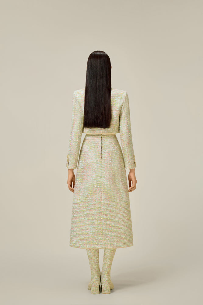 MINT TWEED CROP JACKET