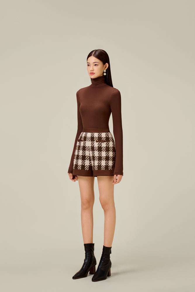 BROWN JERSEY BODYSUIT