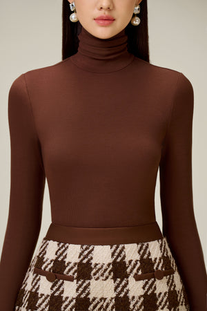 BROWN JERSEY BODYSUIT