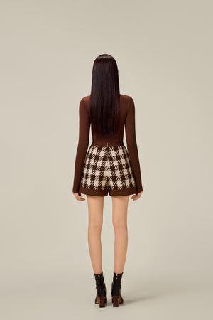 BROWN JERSEY BODYSUIT