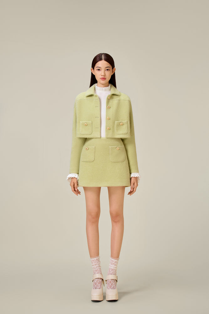 MINT KNIT MINI SKIRT