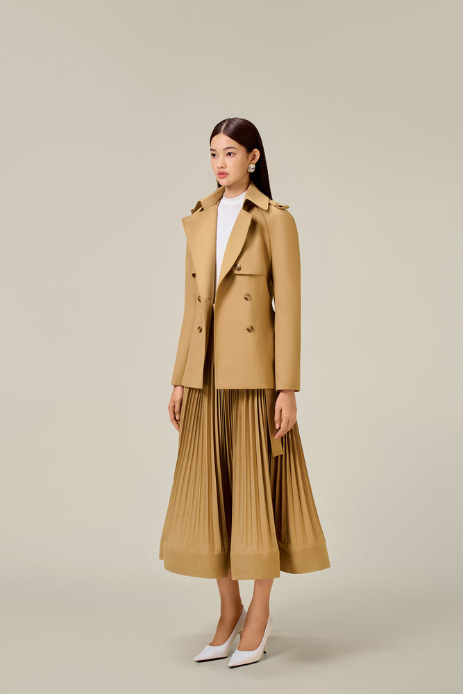 
            
                Load image into Gallery viewer, CAMEL PLEATED SKIRT
            
        