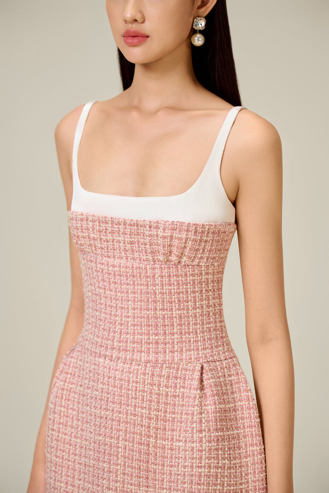 PINK TWEED DRESS
