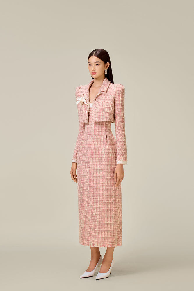 PINK TWEED DRESS