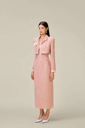 PINK TWEED DRESS