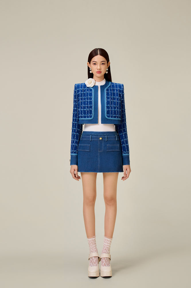DENIM TWEED JACKET